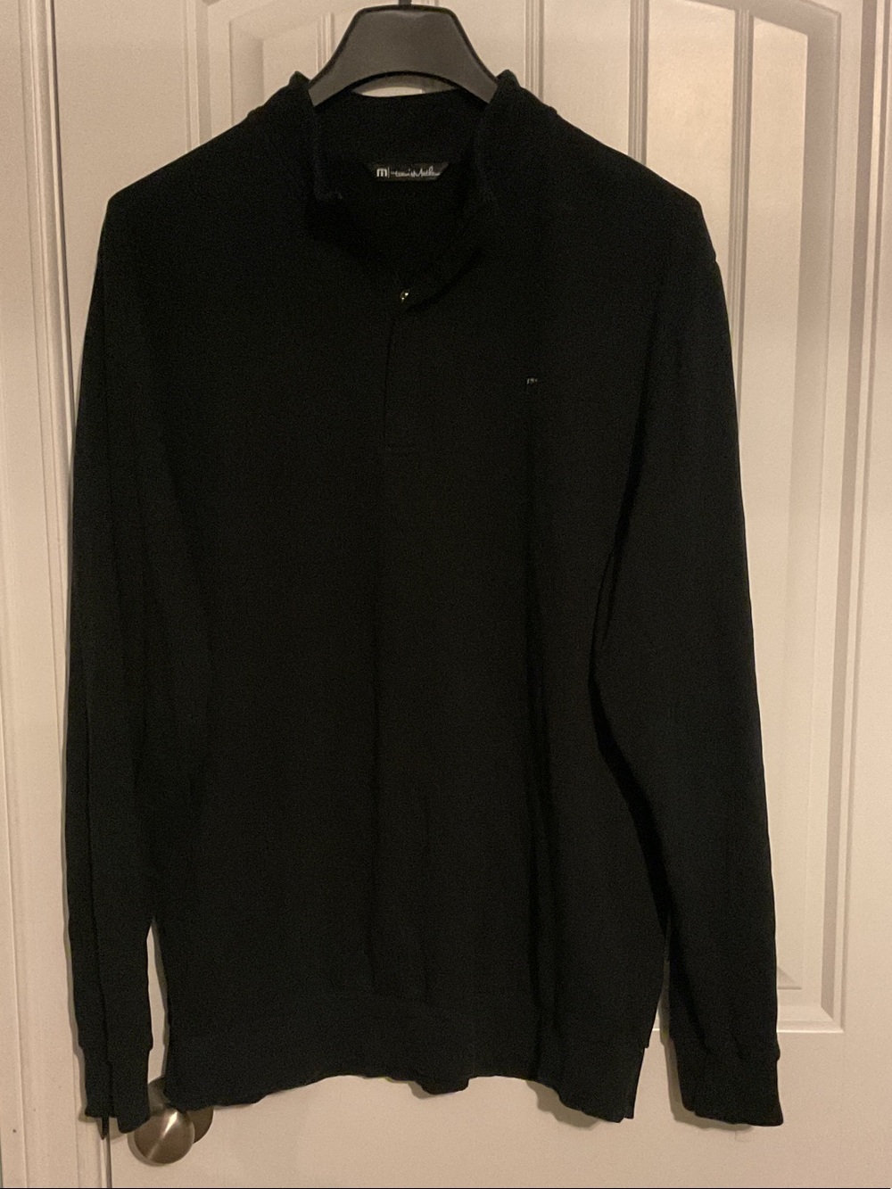 Men's Black Quarter-Zip Sweater